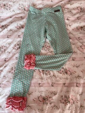 Matilda Jane Mint Ruffled Leggings